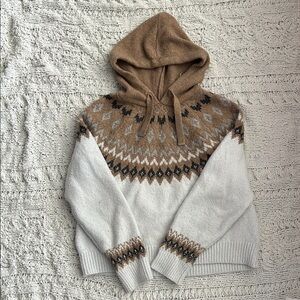 Rachel Zoe Tan and Cream Knit Sweater